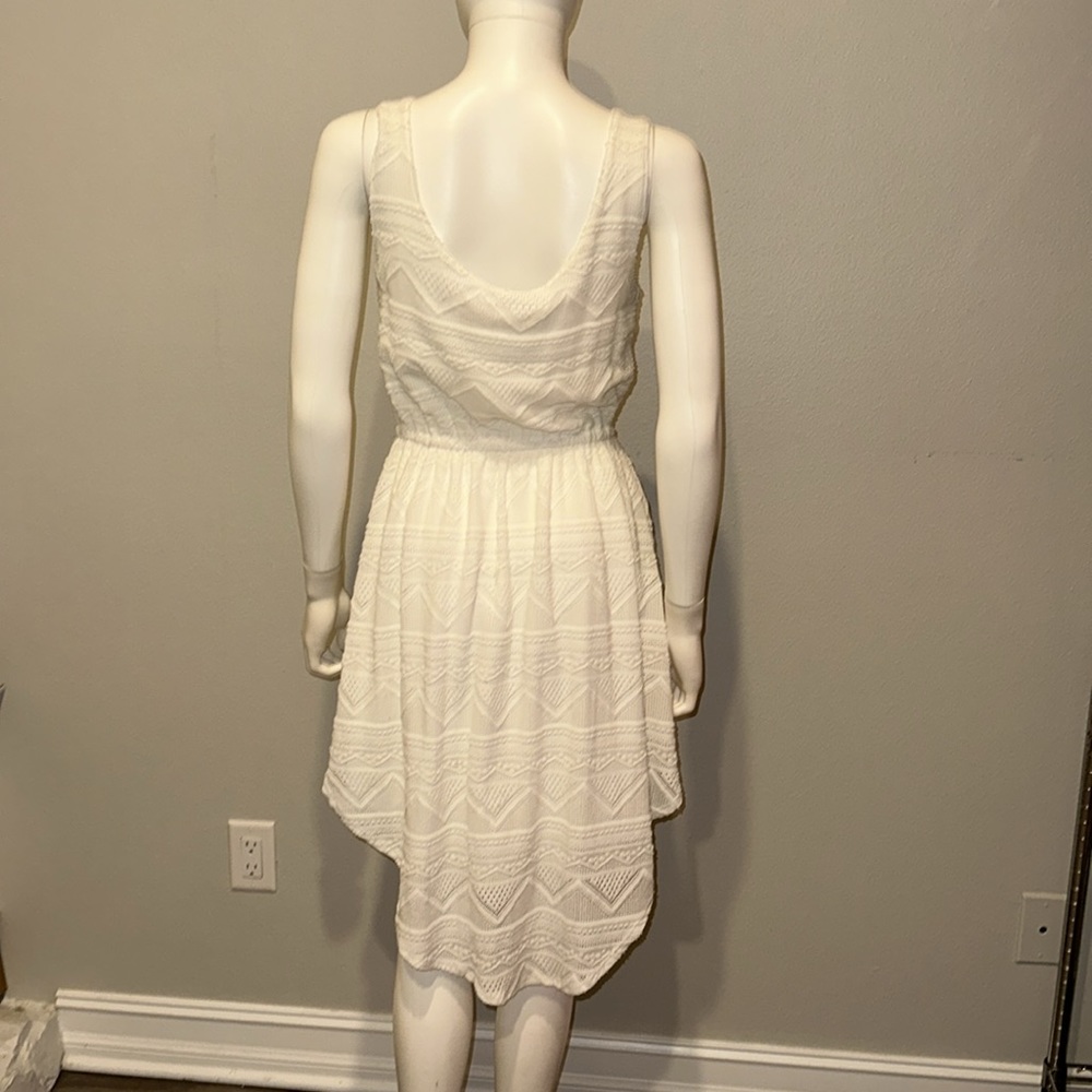 Jen’s Pirate Booty Free People *Maverick* white Aztec hi low tank tunic top M - Picture 4 of 11